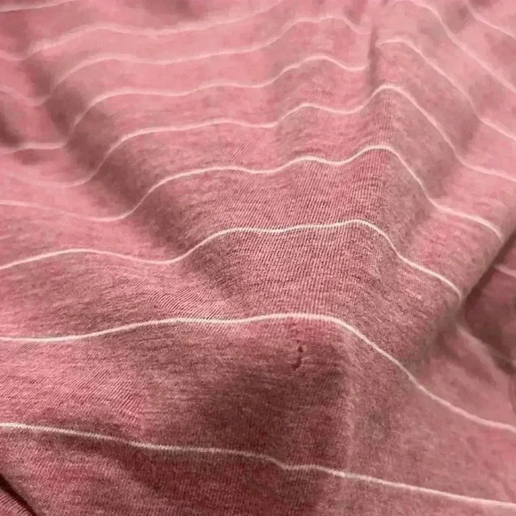 Lululemon Love Tee V Short Serve Stripe Heathered So Merlot White - Picture 9 of 10